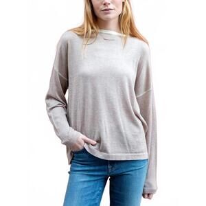 NEW MERSEA delmar boatneck sweater in fawn